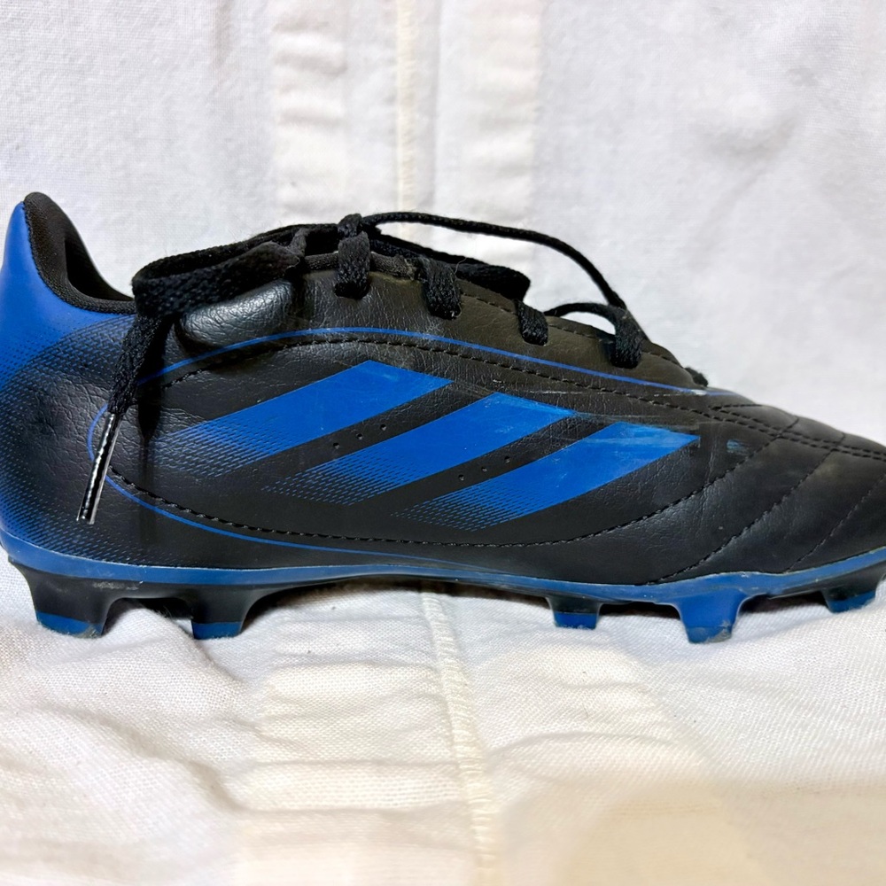 Adidas Kids Black and Blue Soccer Cleats